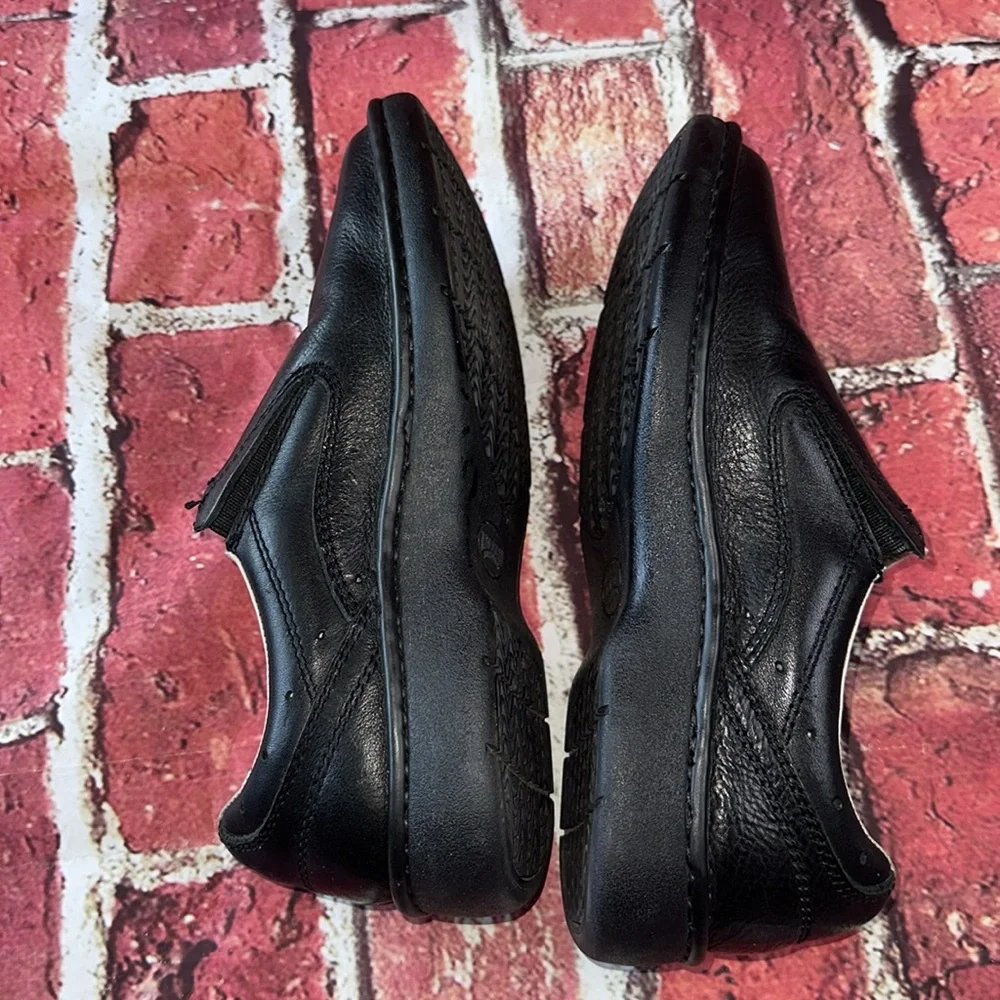 Red Head Men's Black Leather Slip-On Shoes Size 8M